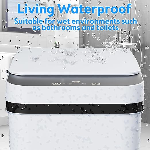KOEYLE 2 Pack 2.2 Gallon Automatic Touchless Garbage Can, Small Motion Sensor