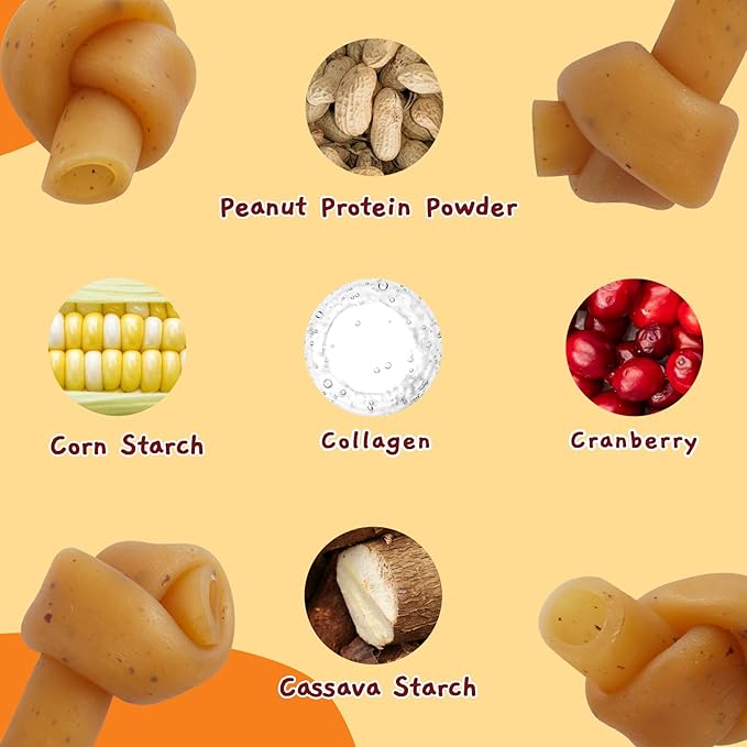 Jungle Calling Peanut Butter Dog Treats, Dental Puppy Chews, Rawhide-Free Bones for Small Dogs, 2.5''