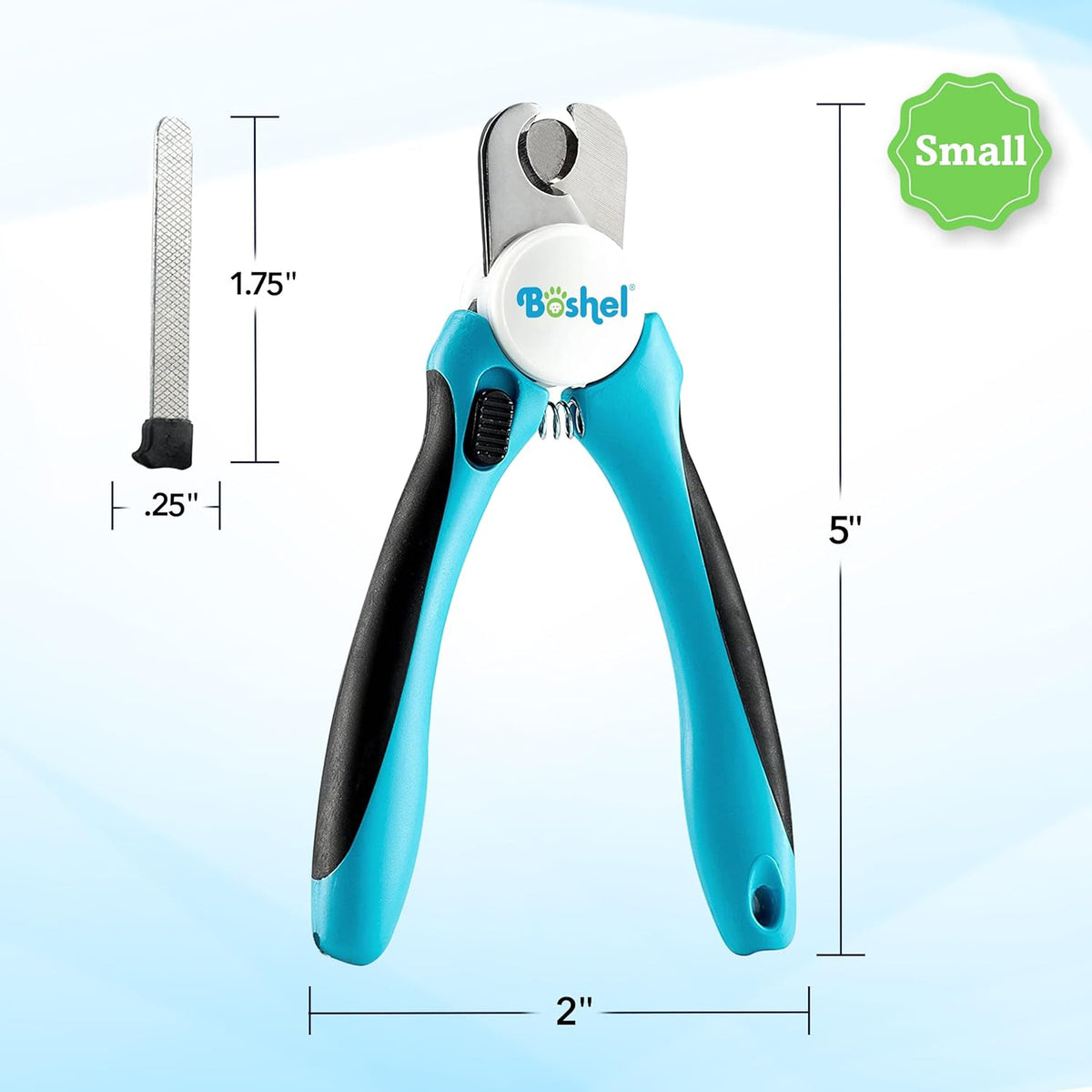 Boshel Small Dog Nail Clipper - Dog Nail Trimmer with Safety Guard, Dog Nail Clippers for Small Dogs & Cat, Razor-Sharp Dog Nail Trimmers, Puppy Toenail Cutter, Pet Nail Clippers for Dogs + Nail File