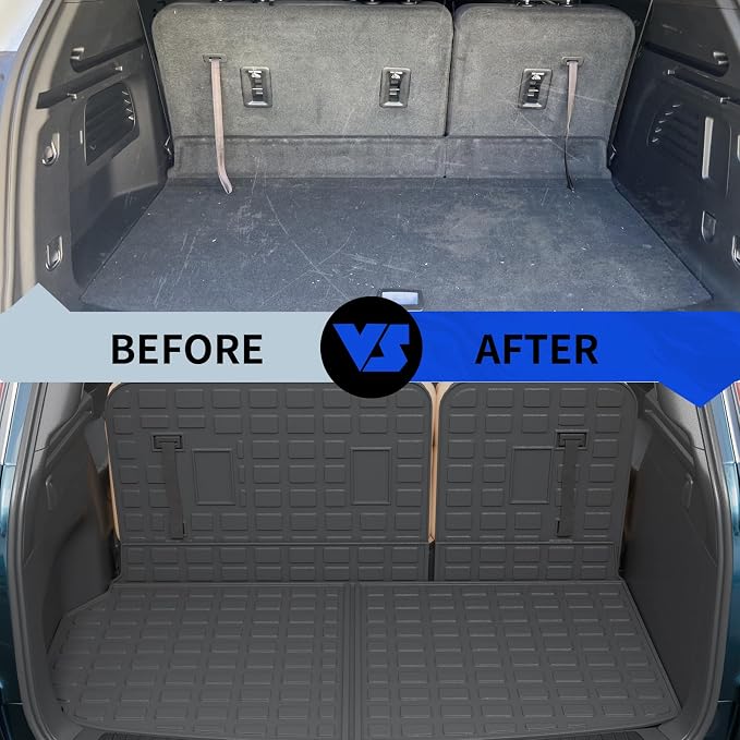 Rongtaod Floor Mats Compatible with 2024 2025 2026 Chevrolet Traverse 8 Seats (NOT for Limited) Sub Trunk Mat Lower Cargo Mat Cargo Liner Back Seat Cover Chevy Traverse Accessories (Set of 10)
