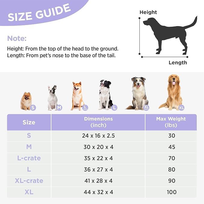 LE SURE Cute Aesthetic Dog Bed for Crate,Jacquard Thick Pet Pillow 35x22 | Shredded Chopped Foam,Modern Plush Crate Cushion Gift for Large Dog, Waterproof Washable Cover, Nonslip Bottom, Brown