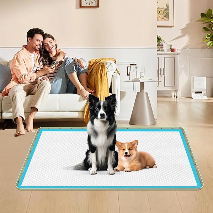 Pee Pad Holder for Dogs 70''x45'' Silicone Puppy Pee Pad Tray, Khaki | Extra Large Dog Potty Tray Leak-Proof, High Edge, No Spill Training Pads for Floor Protection, No Pee Pads
