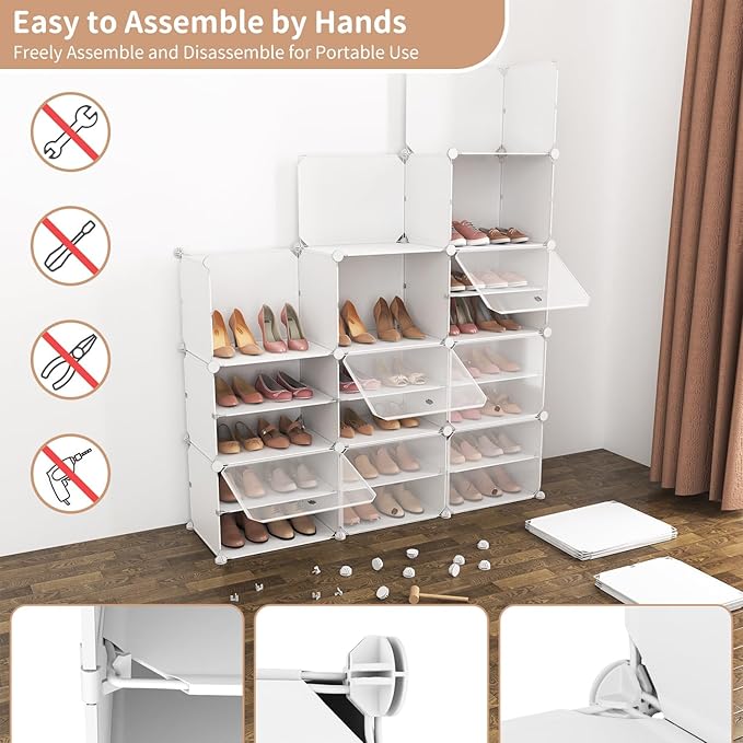 ROJASOP Portable Shoe Rack Organizer