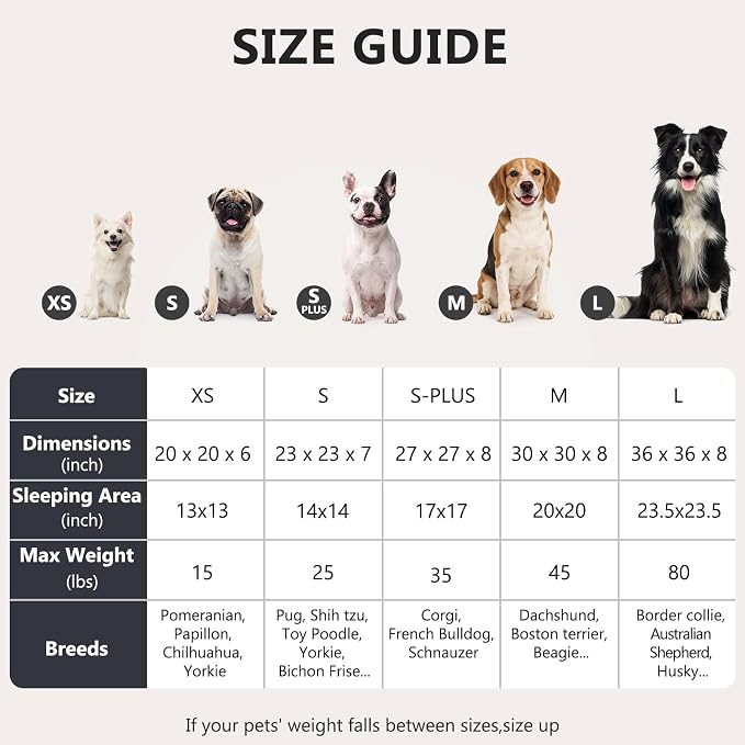 MIXJOY Orthopedic Dog Bed Comfortable Donut Cuddler Round Pet Beds Ultra Soft Washable Dog and Cat Cushion (20''/23''/30'') (23'', Brown)