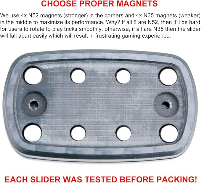 DjuiinoStar Silent Fidget Slider, CNC Machined Free-Floating Push Slider