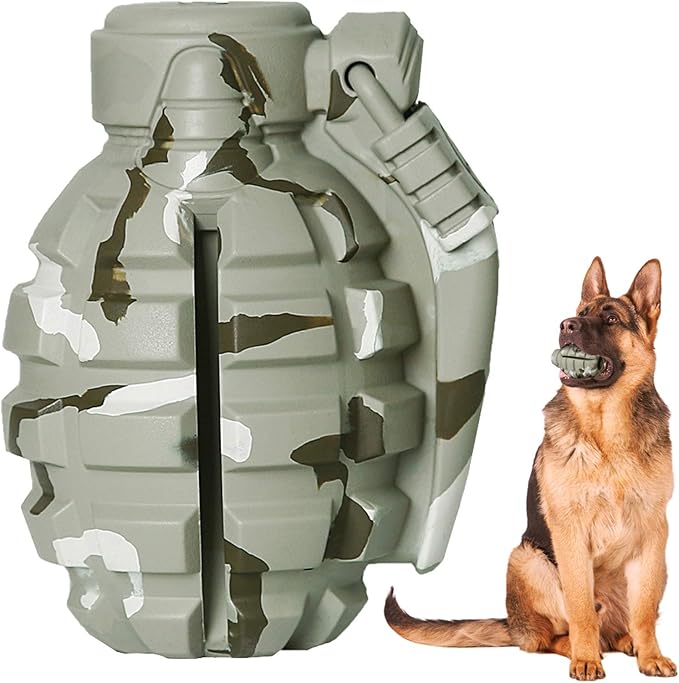 Dog Toys for Aggressive Chewers Large Breed, for German Shepherd, Indestructible Interactive Treat Dog Toys for Large Medium Breeds, Food Grade & Tough Rubber, Fun to Chew, Chase and Fetch (Camo)