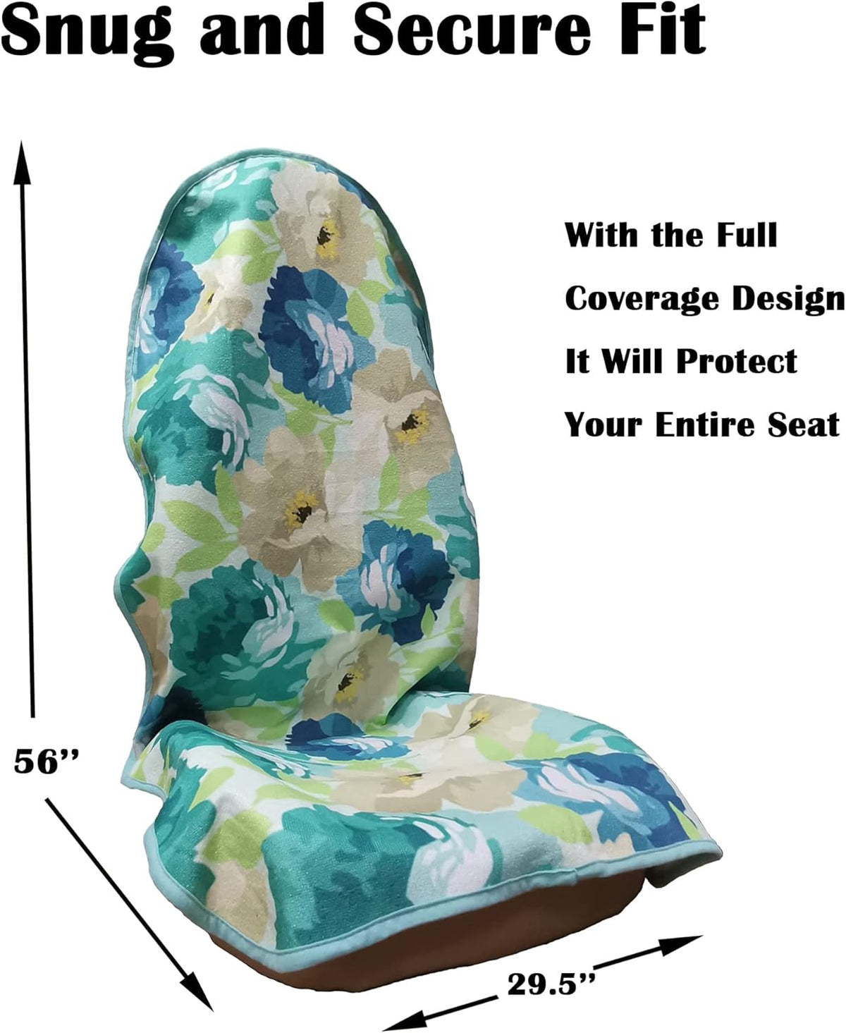 Car Seat Cover Protector Front Seats,for Gym Workout,Running,Swimming,Beach and Hiking,Waterproof Sweat Towel Bucket Seat Covers for Cars SUV Trucks (Chrysanthemum, 1Pcs)