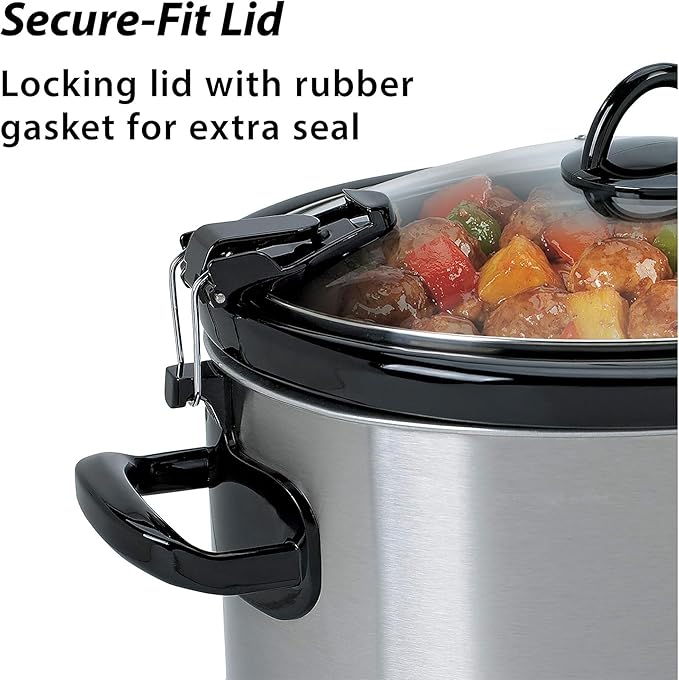 Crock-Pot SCCPVL600S Cook' N Carry 6-Quart Oval Manual Portable Slow Cooker