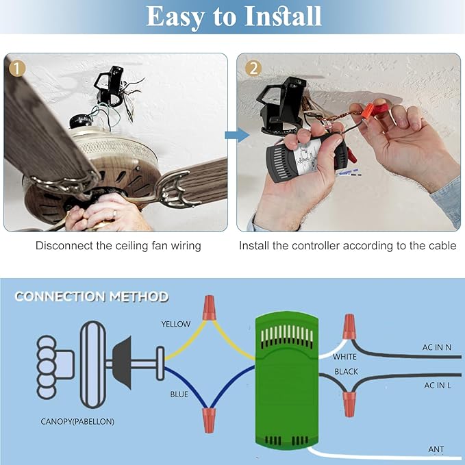 Universal Ceiling Fan Remote Control Kit, Replacement