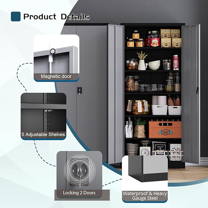 MIIIKO Metal Storage Cabinet