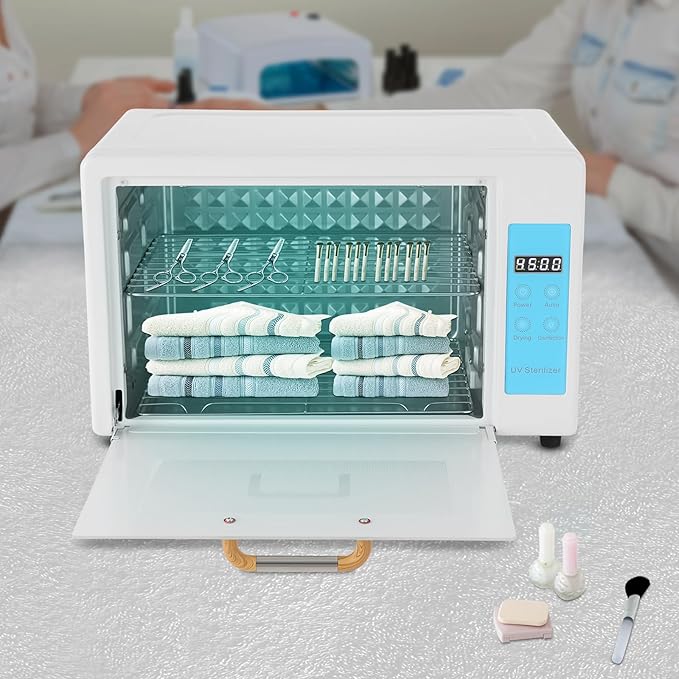 6 Gal Capacity Multi-Functional Nail Cleaner Box, 110V 230W U-V Light