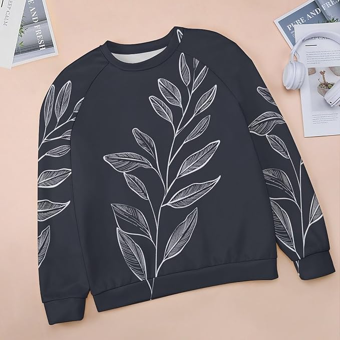 Womens Long Sleeve Tops Y2k Japanese Art Print Sweatshirts Fall Pullover for Women Crewneck Vintage Shirts Boho Tops