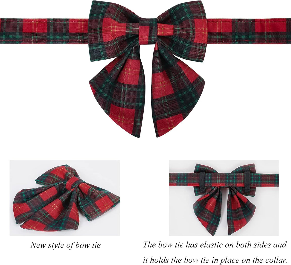 Lionet Paws Christmas Dog Collar with Sailor Bow. Everyday comfort that fits naturally into your space.