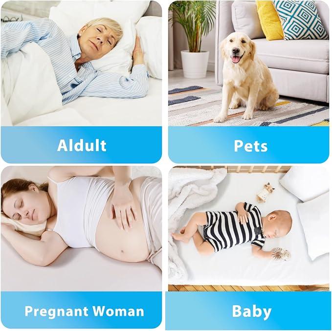 Waterproof Reusable Incontinence Bed Pads Washable Incontinence Underpads 8 Cups Absorbency,Mattress Protector for Adults, Kids and Pets(34”x 36” inch 4 Pack)