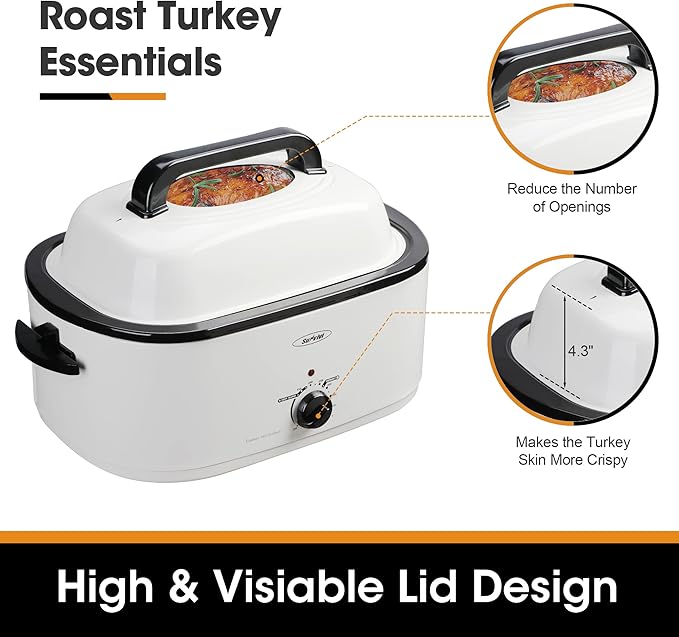 Sunvivi 26-Quart Roaster Oven, Electric Roaster Oven