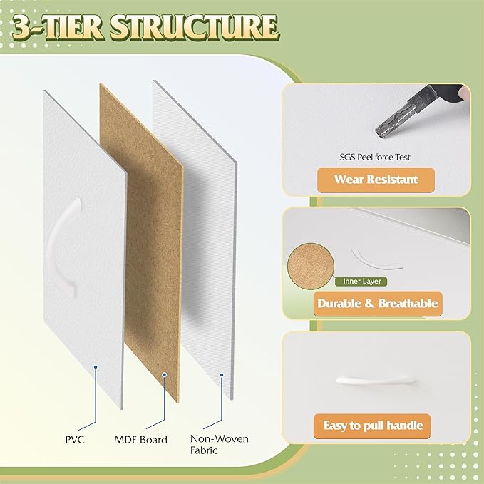 WLIVE 9-Drawer Dresser, Fabric Storage Tower