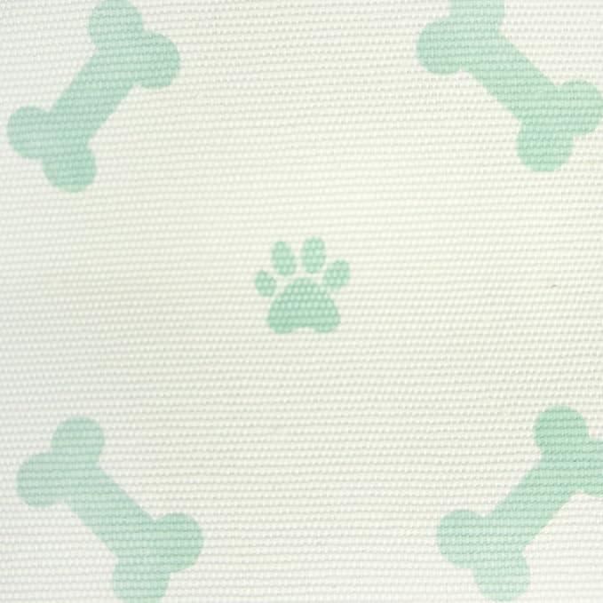 Bone Dry Pet Storage Collection Paw and Bone Print, Small Rectangle, 14x8x9", Mint
