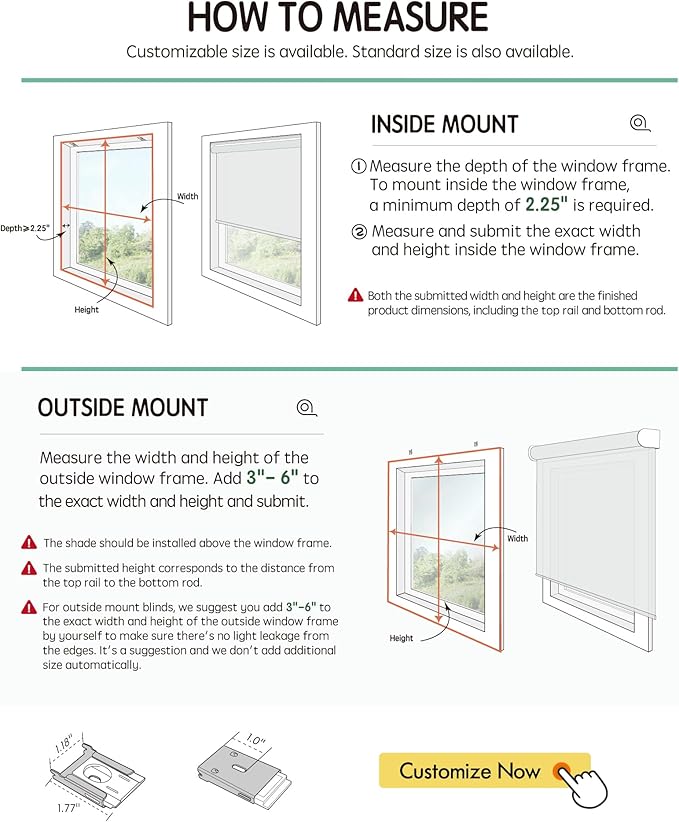 Yoolax Motorized Blinds with Remote, Automatic Window Shades Work with Alexa