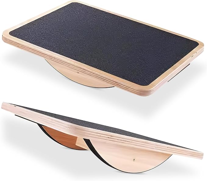 Wooden Balance Board for Adults, Wobble Board for Core Strength & Stability