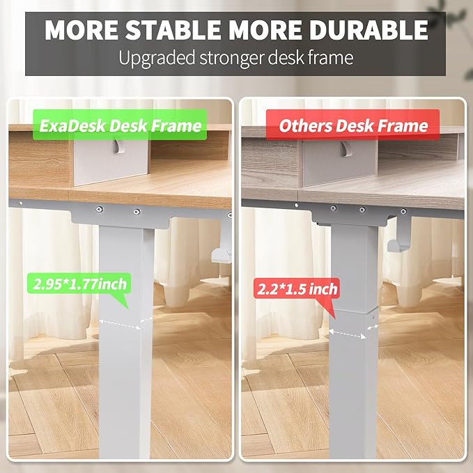 55 * 30 Inches Electric Standing Widened Desk Adjustable Height