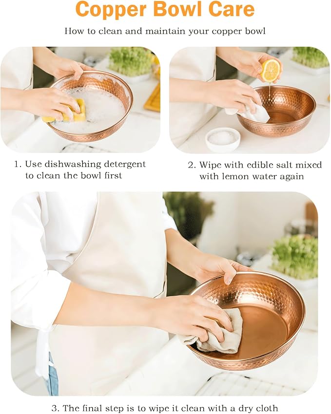 99.99% Pure Copper Pet Bowl, 5-Inch Copper Dog Bowl. This is A Small Copper Bowl Suitable for Small Household Pets. (1)
