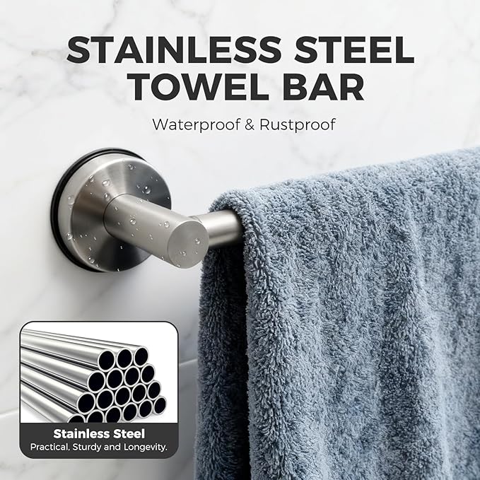 Adjustable Suction Cup Towel Bar