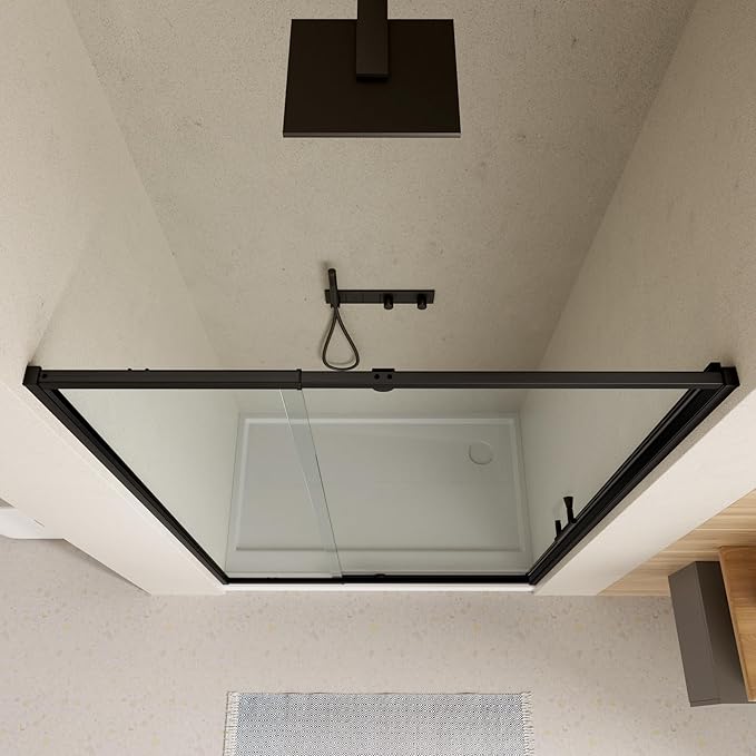 44-48" W x 71" H Pivot Shower Door, Pivot Semi-Frameless Swing Glass Shower Door