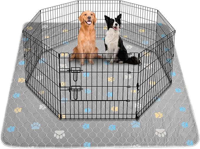 Aitmexcn Washable Pee Pads for Dogs, 2 Extra Large Puppy Pads, 72'' x 72'' | Highly Absorbent, Waterproof Layer, Machine Washable, Non-Slip Bottom, For Large Playpens and Floor Areas