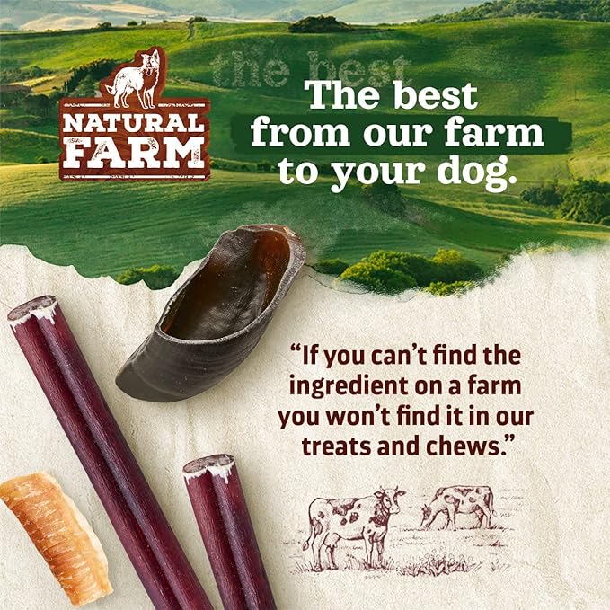 Natural Farm Chicken Stuffed Collagen Chews for Dogs (12 Inch, 12 Pack), Rawhide-Free Collagen Sticks, Odor-Free Natural Dog Chews, Long Lasting Treats for Small, Medium Dogs