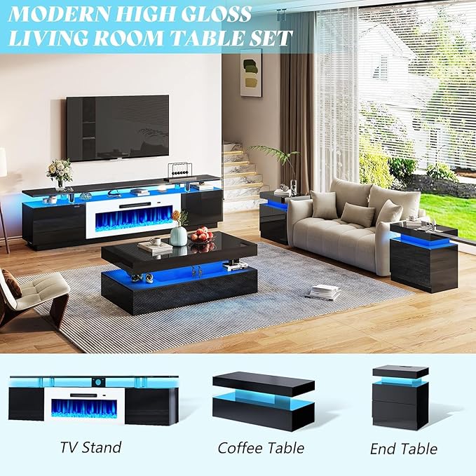 AMERLIFE Fireplace TV Stand