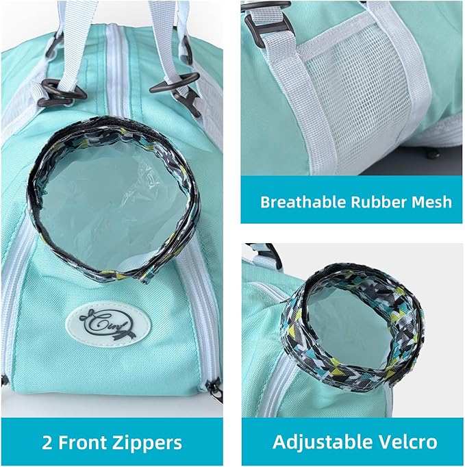 Cinf Cat Nail Clipping Cleaning Grooming Restraint Bag No Scratching Biting for Bathing Nail Trimming Injecting Examining(Mint,M)