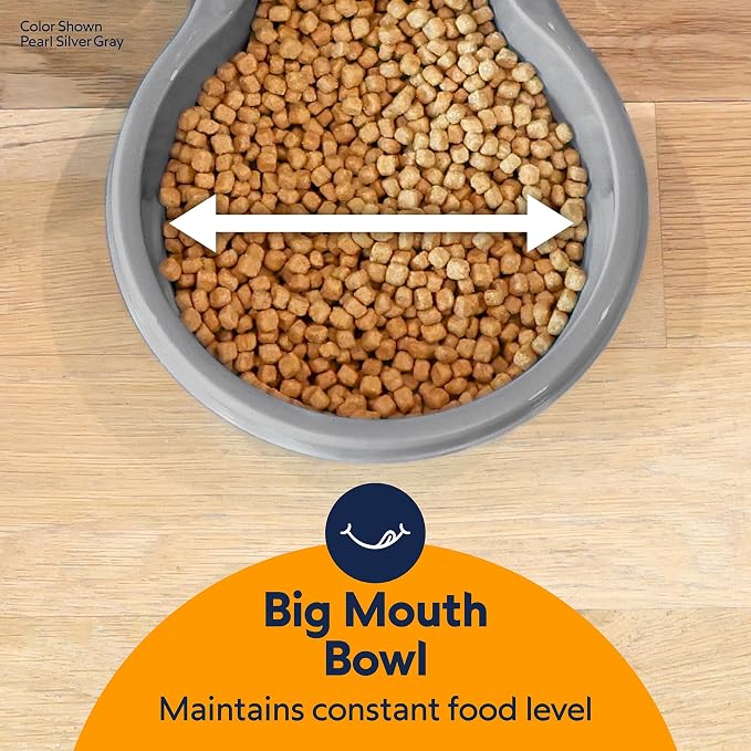 Petmate® Replendish® Automatic Dog Feeder Gravity Pet Treat Dispenser with Microban Antimicrobial Protection, Wide Mouth Bowl, 100% BPA Free - 5 lb