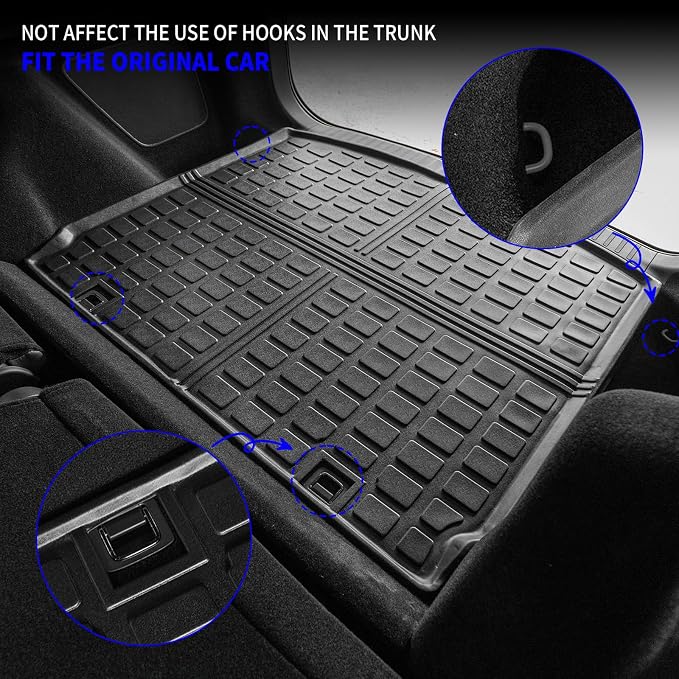 Rongtaod Cargo Mat Compatible with 2023 2024 2025 2026 Honda CRV (Include Hybrid) Cargo Liner Trunk Mat TPE All Weather Trunk Liner Honda CR-V Accessories (Fit Upper Deck, Trunk Mat)