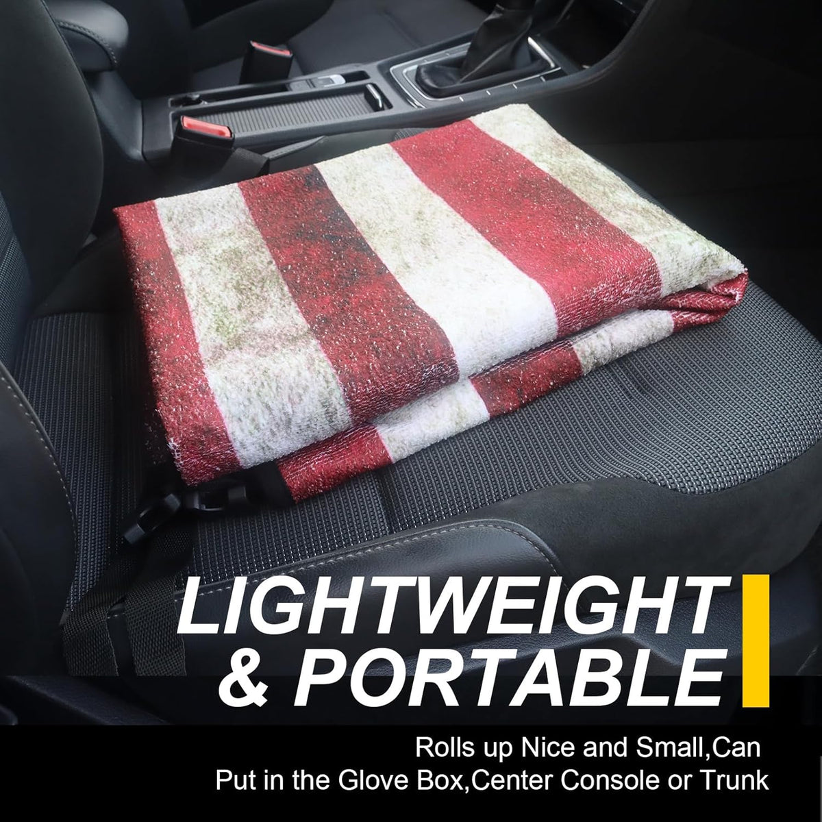 Back Seat Cover for Car Trucks Van SUV,Waterproof Rear Bench Towel Seat Covers for Dogs and Kids,Automotive Backseat Protector (American Flag)