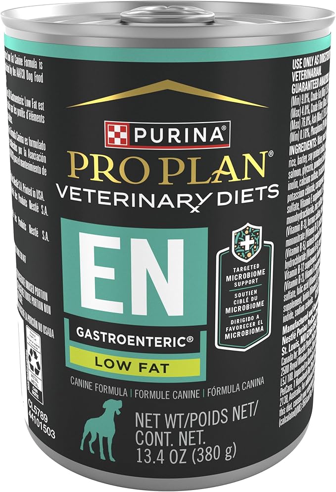 Purina Pro Plan Veterinary Diets EN Gastroenteric Low Fat Canine Formula Wet Dog Food - (Pack of 12) 13.4 oz. Cans