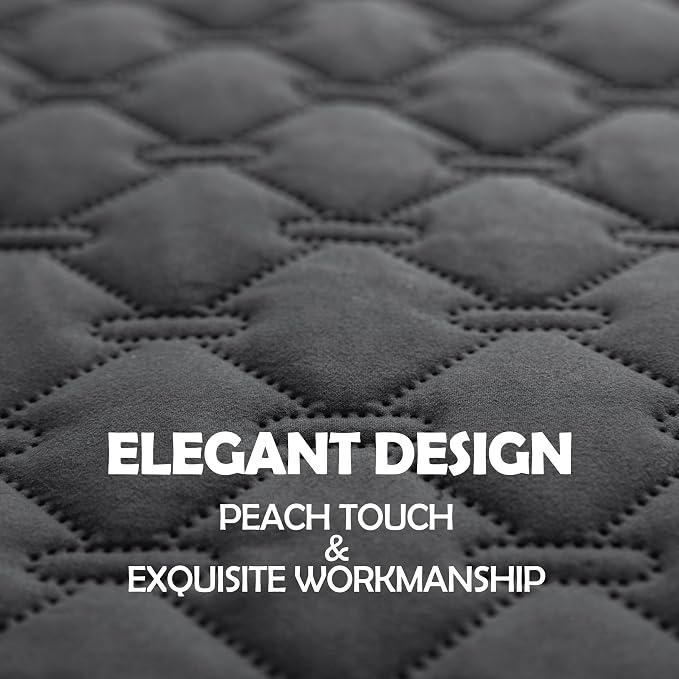 gogobunny Waterproof Dog Blankets for Large Dogs, Pet Bed Cover Breathable | Washable Pee Pads, Quilted Throw Blanket, Furniture Protector for Couch Sofa Bed Car, 82x82 Inch Dark Grey