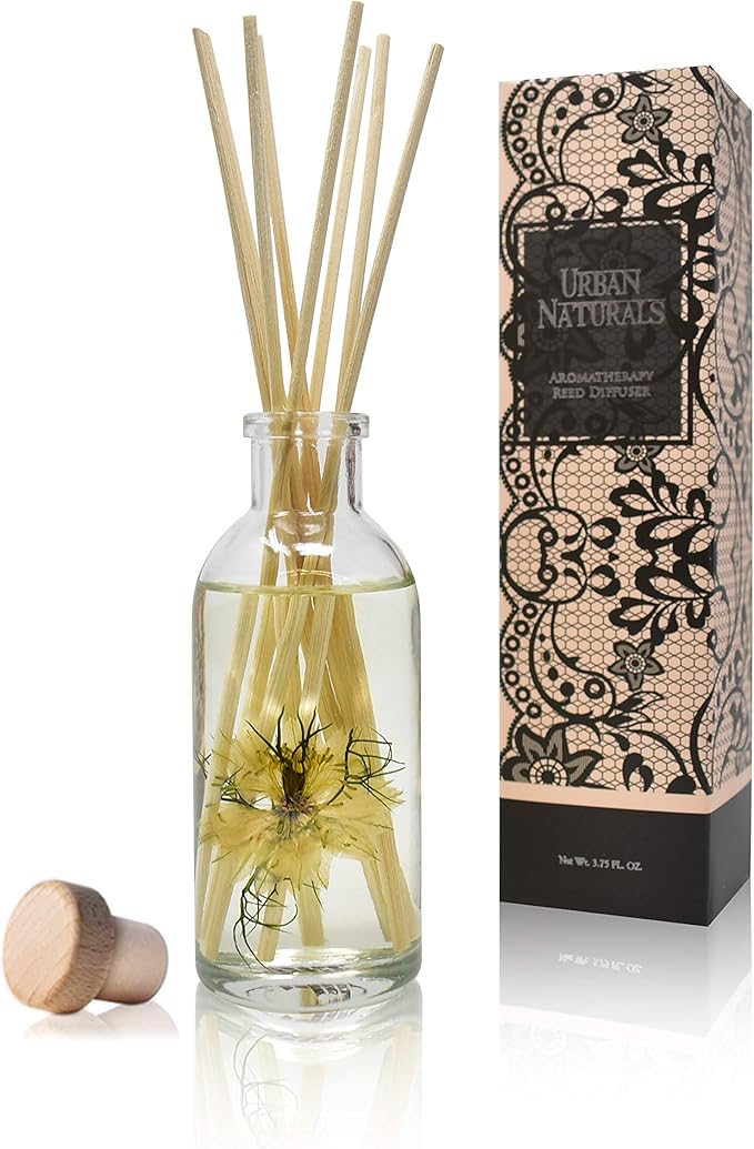 Urban Naturals Tobacco & Vanilla Reed Diffuser Scented Sticks Set | Tobacco Leaf