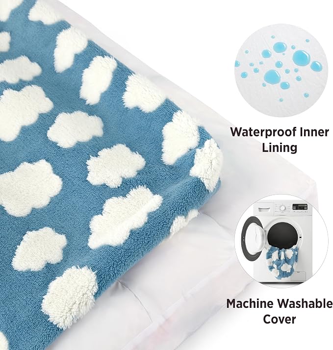 LE SURE Cute Aesthetic Bed Medium Size Dog,Jacquard Thick Pet Pillow 30x20 | Shredded Chopped Foam,Modern Plush Crate Cushion Gift for Medium Size Dog, Waterproof Washable Cover, Nonslip Bottom, Green
