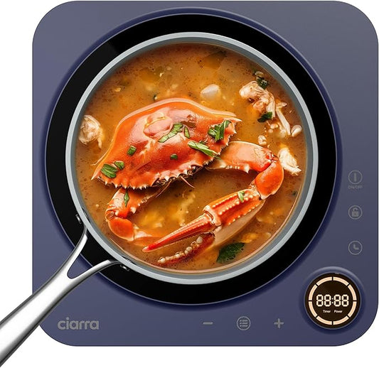 CIARRA CATIH1A-M Portable Induction Cooktop, Slim Single Electric Countertop