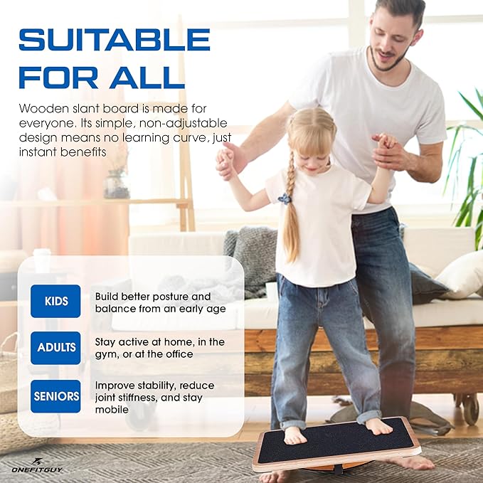 Wooden Balance Board for Adults, Wobble Board for Core Strength & Stability