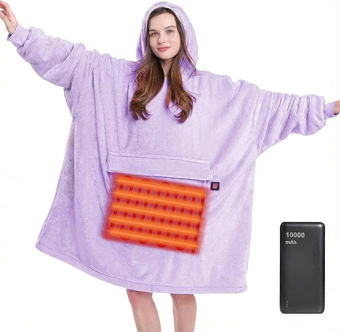 MAXEVE Heated Wearable Blanket Hoodie