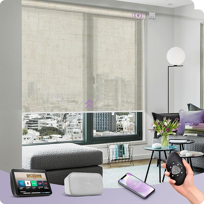 Graywind Motorized Semi Roller Shades Compatible