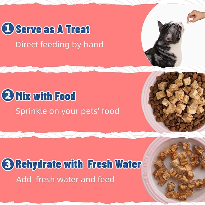 Just Try 6.70 oz Freeze-Dried Salmon Dog Treats & Cat Treats Food Topper- Single Ingredient, Grain-Free, High Protein Snack for Training