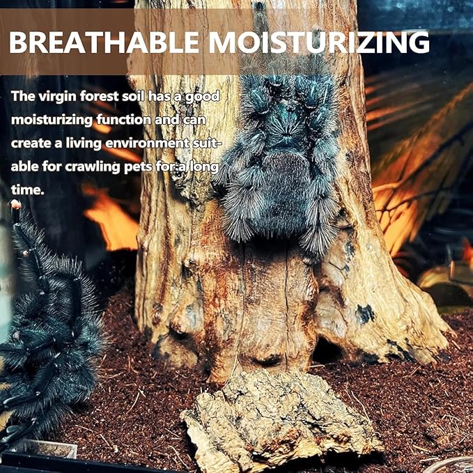 BNOSDM Reptile Soil Substrate Fluffy Small-Strand Reptile Substrate and Snake Bedding Clean Natural Terrarium Bedding for Lizards Snakes Tortoises Tarantulas