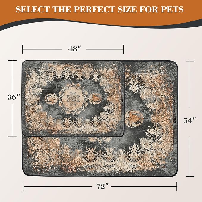 Washable Pee Pads for Dogs, Reusable Puppy Training Pads 2 Pack. 36''x48'' Non-Slip and Leakproof Washable Pee Mat, Super Absorbent Dog Rugs, Whelping Pads for Crates and Floors