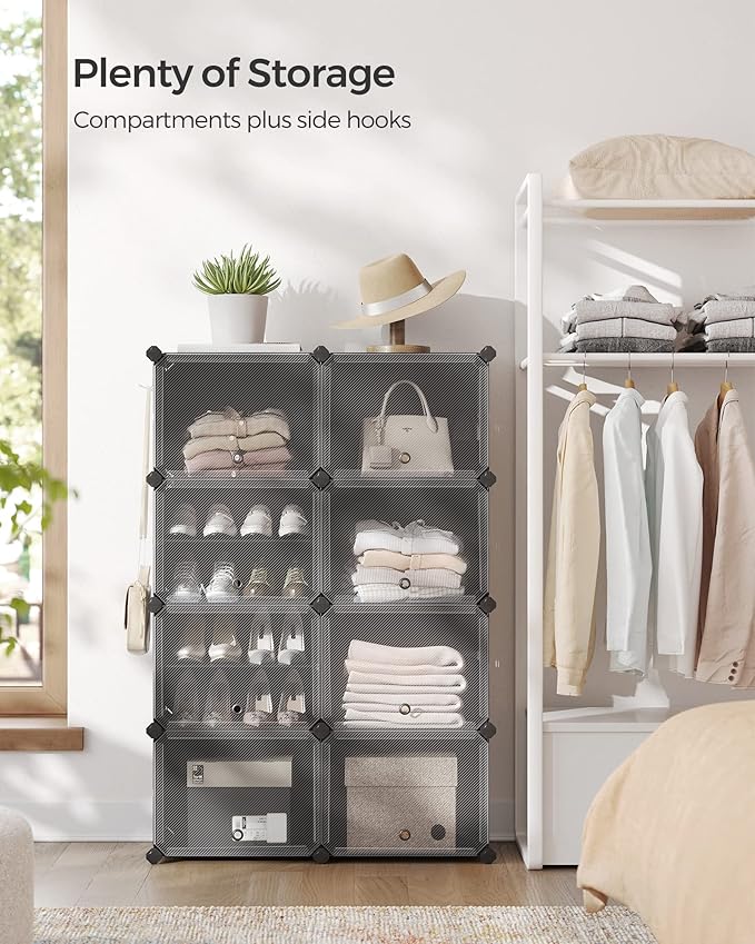 SONGMICS Shoe Rack Organizer, 8-Tier Shoe Storage Cabinet