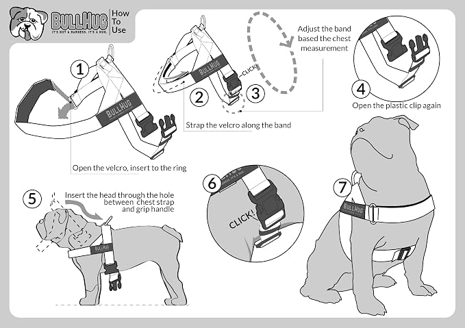 Adjustable Dog Harness– No Pull, No Choke – for English Bulldogs, French Bulldogs, Pugs & Broad-Chested Breeds – Easy, Safe Walks (Leopard, Large)