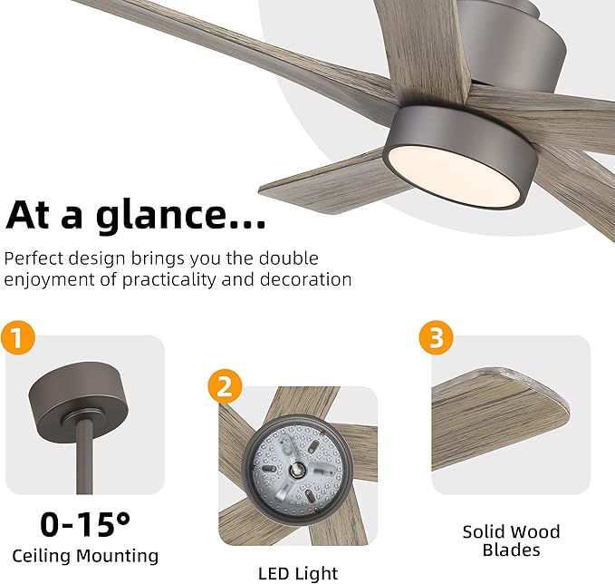 WINGBO 48 Inch DC Ceiling Fan