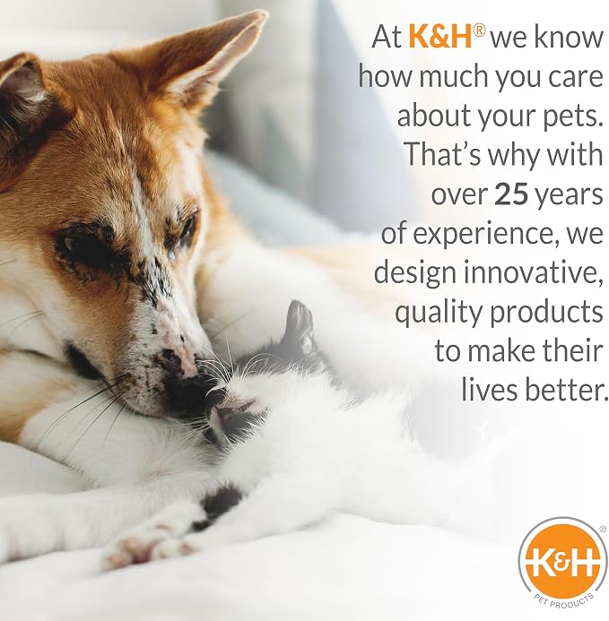 K&H Pet Products Dog Cot Pad (Cot Sold Separately), Pillow-Top Comfort Bed for K&H Small Elevated Dog Beds, Soft & Fluffy, Secure Fit Straps, Machine Washable, Portable - Small 22 X 17in Tan Fleece