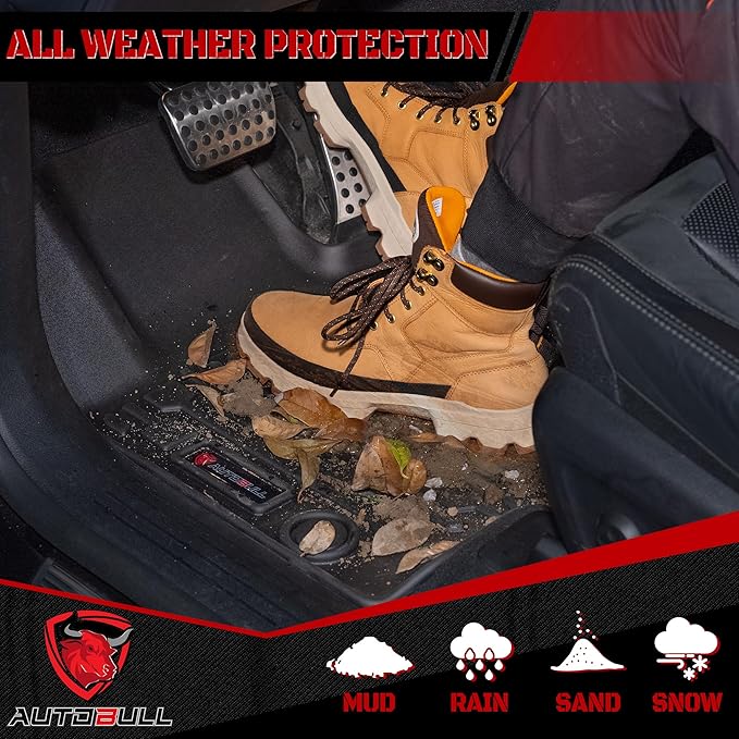 Floor Mats & Cargo Liner Compatible with Honda CR-V 2023 2024 2025 2026 (Include Hybrid), Full Set All Weather Protection 1st, 2nd Row Car Liners & Trunk Mat, Black
